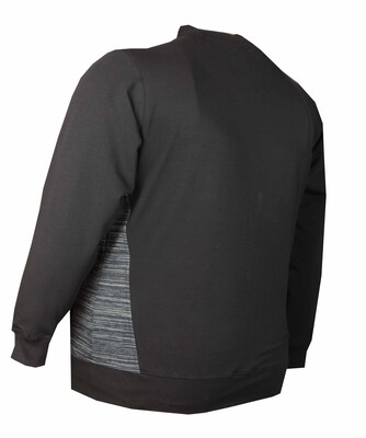 Büyük Beden Baharlık Fermuarlı Sweatshirt 80018 Lacivert - 3