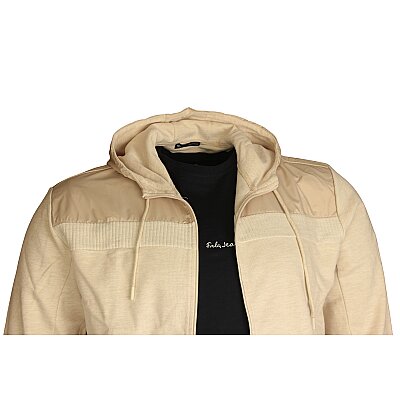 Büyük Beden Kapşonlu Sweatshirt 80022 Bej - 2