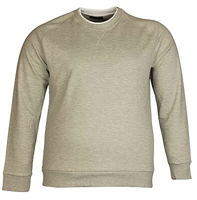 Büyük Beden Bisiklet Yaka Sweatshirt 79026 Gri - 