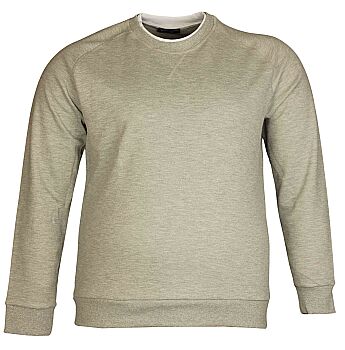 Büyük Beden Bisiklet Yaka Sweatshirt 79026 Gri - 1