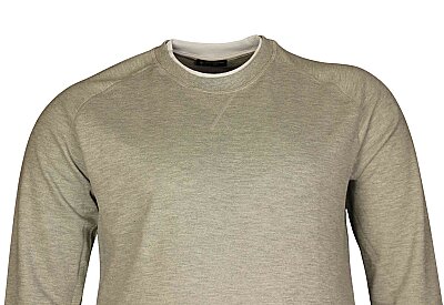Büyük Beden Bisiklet Yaka Sweatshirt 79026 Gri - 2