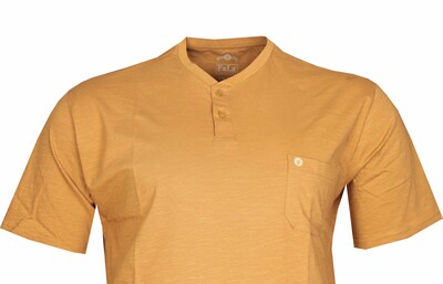Büyük Beden Bisiklet Yaka T-shırt 75066 Camel - 2