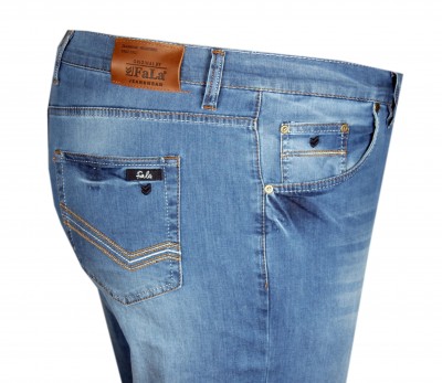 Büyük Beden DAR KALIP Jean Pantolon 97151 Buz Mavi - 3