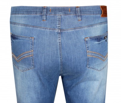 Büyük Beden DAR KALIP Jean Pantolon 97151 Buz Mavi - 4