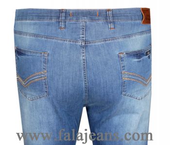 Büyük Beden DAR KALIP Jean Pantolon 97151 Buz Mavi - 4