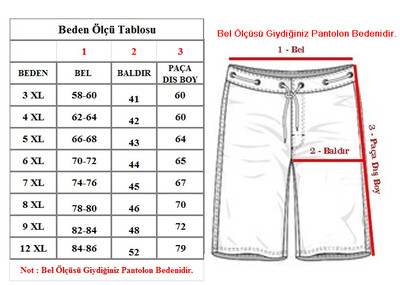 Büyük Beden Kısa Şort 84025 Lacivert - 3