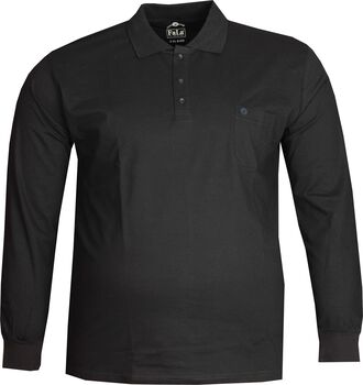 Büyük Beden Polo Yaka İnce Tişört 98417 Lacivert - 1