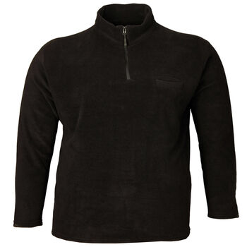 Büyük Beden Fermuarlı Dik Yk.Polar Sweat 98423 Siyah - 1