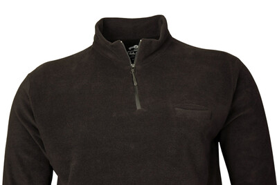 Büyük Beden Fermuarlı Dik Yk.Polar Sweat 98423 Siyah - 2