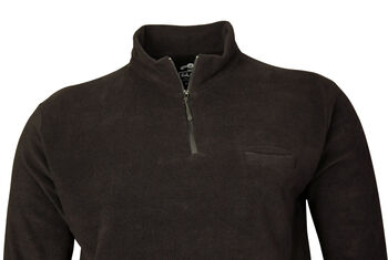 Büyük Beden Fermuarlı Dik Yk.Polar Sweat 98423 Siyah - 2