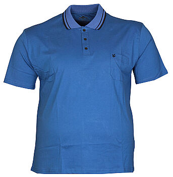 Büyük Beden Polo Yk.Penye Tişört 76120 Saks