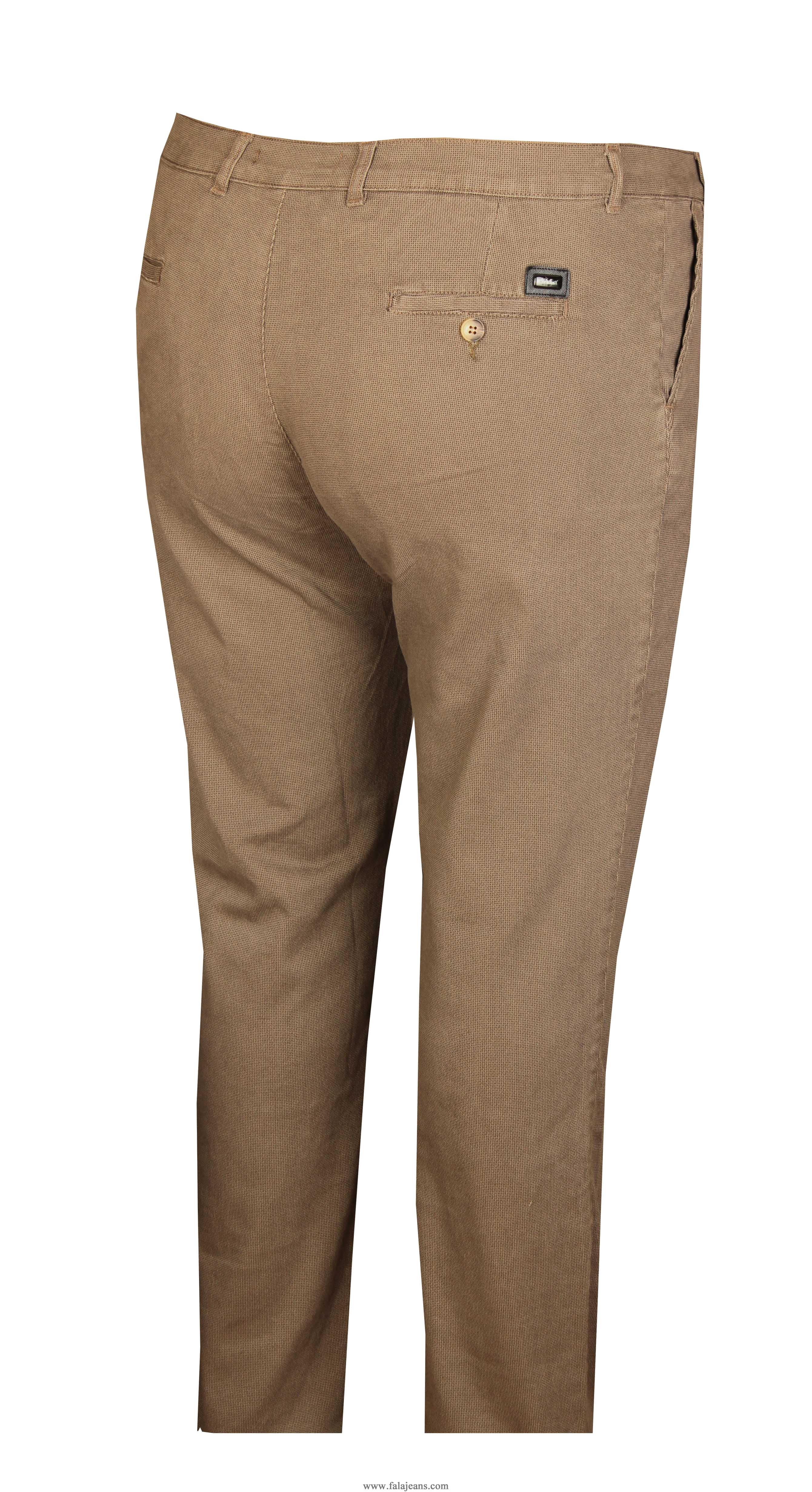 Büyük Beden Yan Cep Chino Pantolon  97155 Vizon