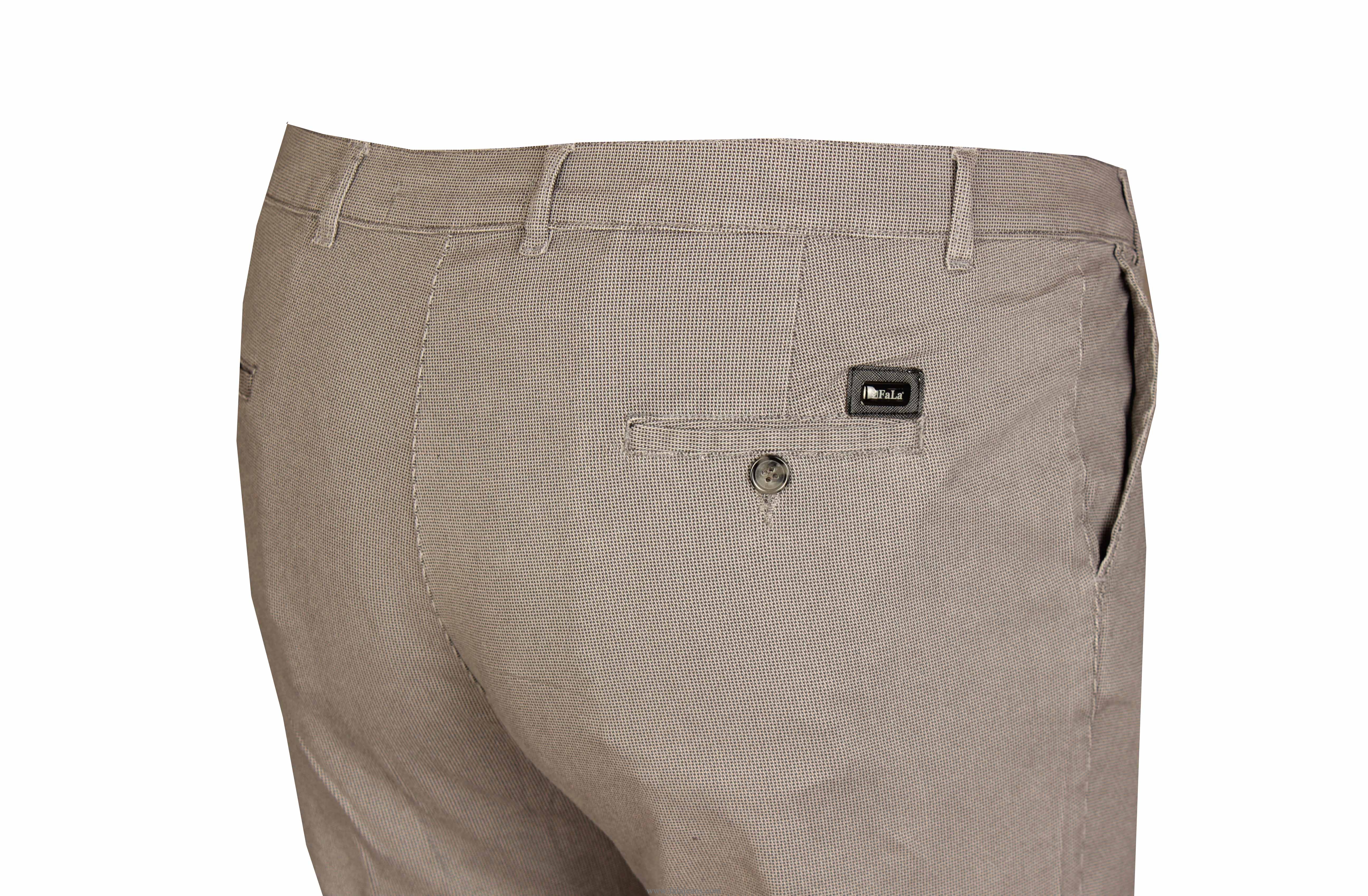 Büyük Beden Yan Cep Chino Pantolon 97155 Gri - 3