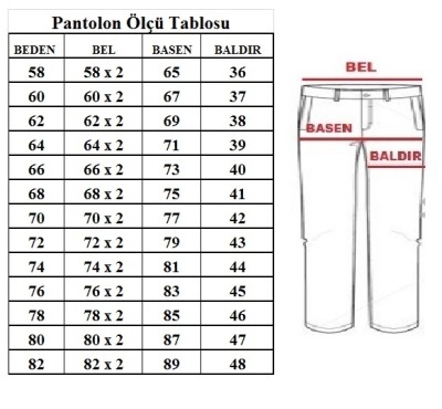 Büyük Beden Yan Cep Chino Pantolon 97155 Gri - 4