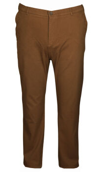 Büyük Beden Yan Cep Chino Pantolon 97166 Kahverengi - Kopya - 3