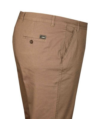 Büyük Beden Yan Cep Chino Pantolon 97166 Vizon - 4